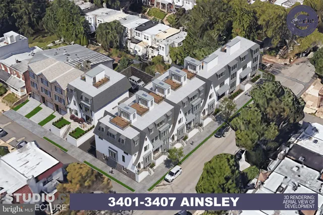 an aerial view of a city