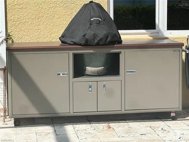 a view of wooden door