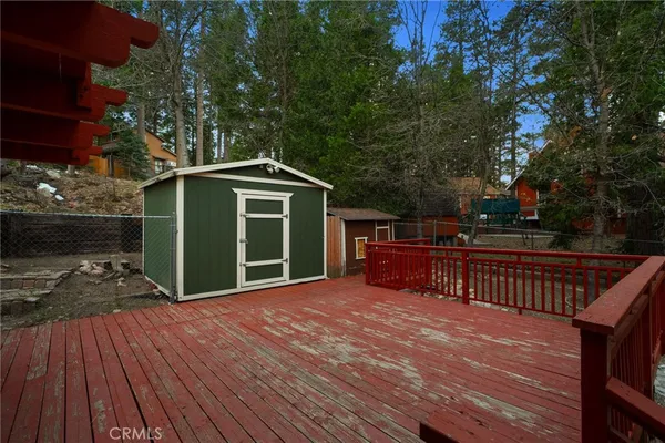 a view of a house with a deck