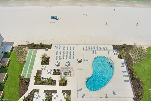 a view of beach and an ocean