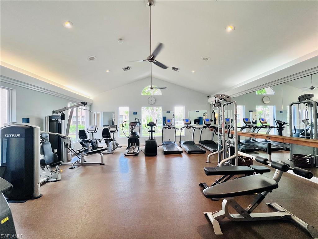 3250 West Crown Pointe Boulevard, Unit 101 Naples, FL 34112 - Photo 45 of 46 a view of a room with gym equipment