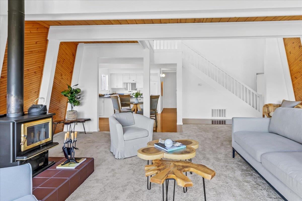 3560 Viola Drive Aromas, CA 95004 - Photo 7 of 42 a living room with furniture and a fireplace