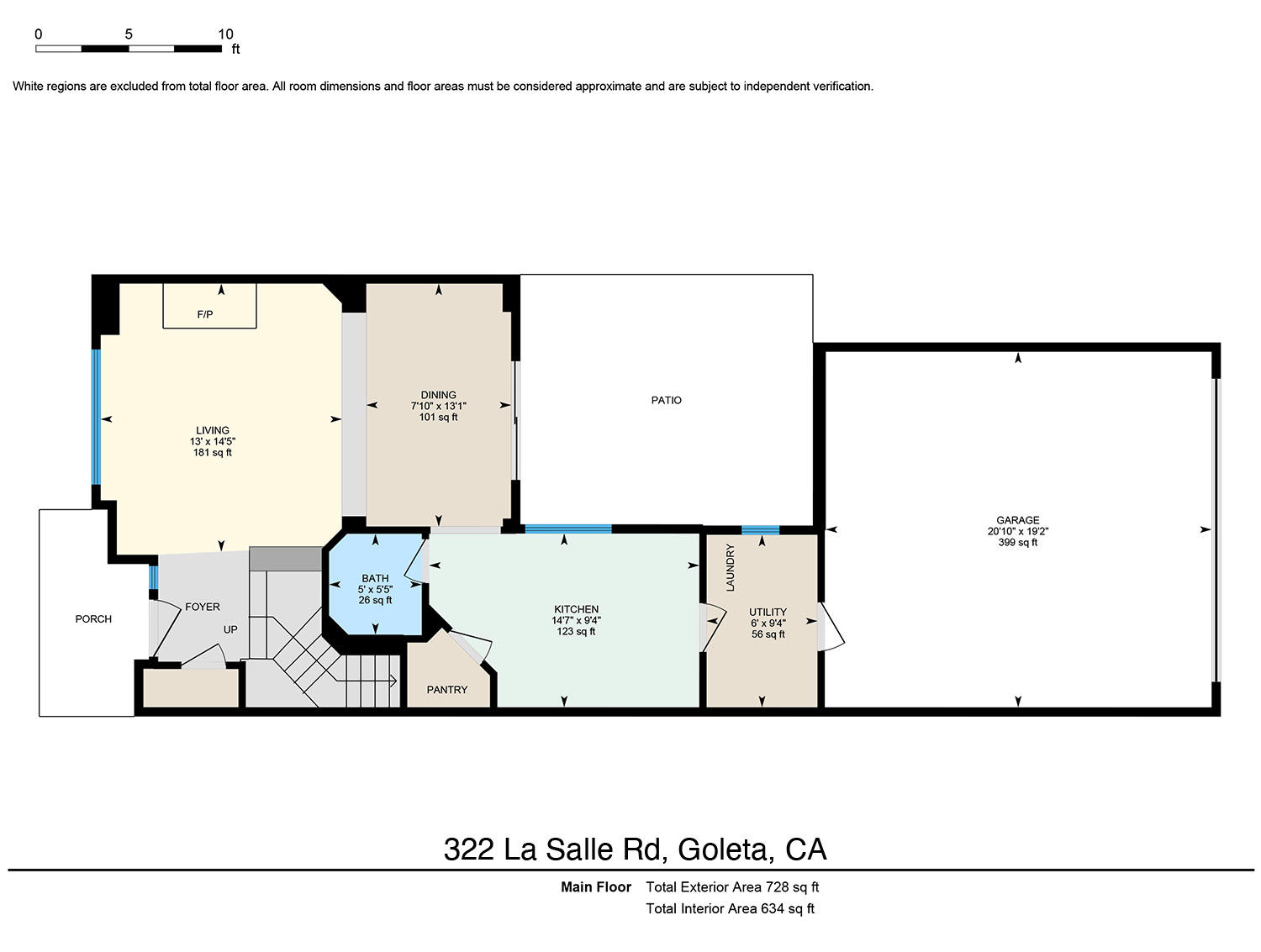 322 La Salle Road Goleta, CA 93117 - Photo 27 of 28 Downstairs floorpan
