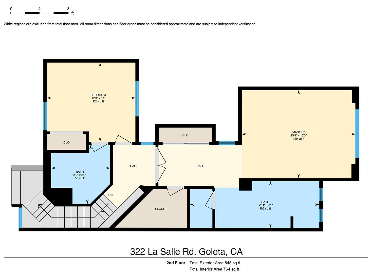 322 La Salle Road Goleta, CA 93117 - Photo 28 of 28 Upstairs floorpan