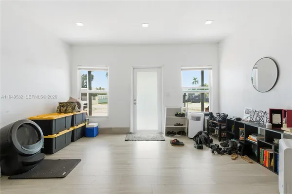a very nice looking room with a large window