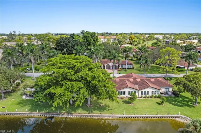 a view of a lake with a city