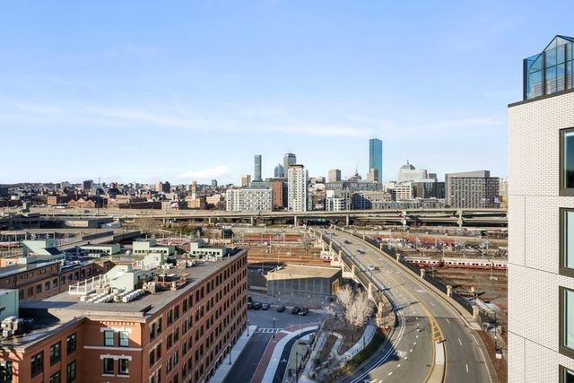 an aerial view of a city
