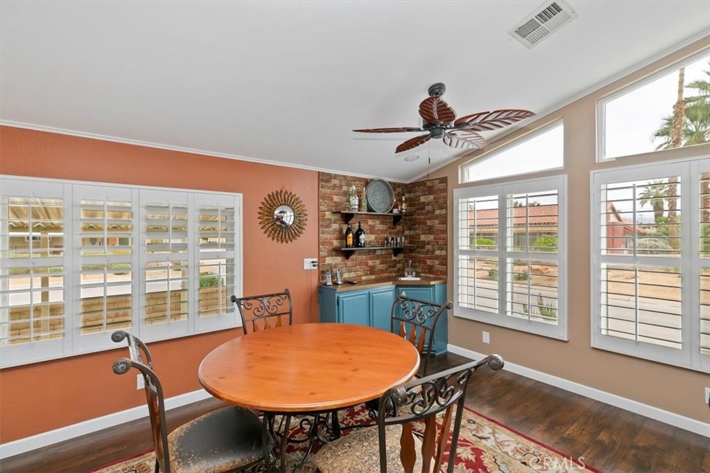 46618 Madison Street, Unit 85 Indio, CA 92201 - Photo 41 of 50 a dining room with furniture window and outside view