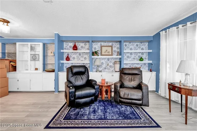 a living room with furniture rug and window