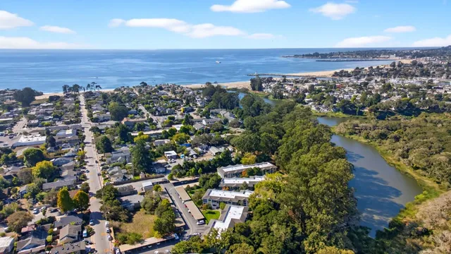 an aerial view of multiple house