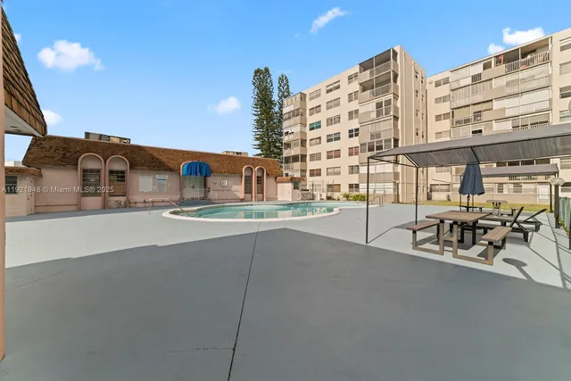 a view of building with outdoor space