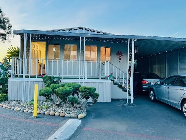 a house view with a garden space