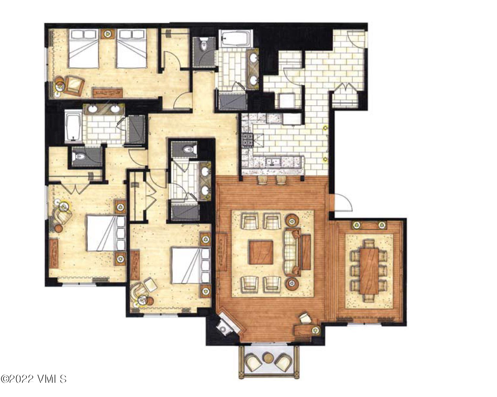 1 Vail Road, Unit 4103I Vail, CO 81657 - Photo 18 of 18 Four Seasons 4103 - Floorplan Image