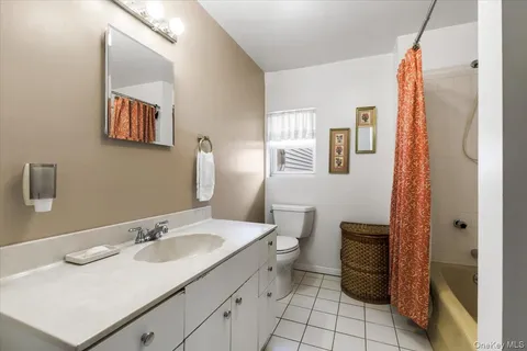 a bathroom with a sink toilet and mirror