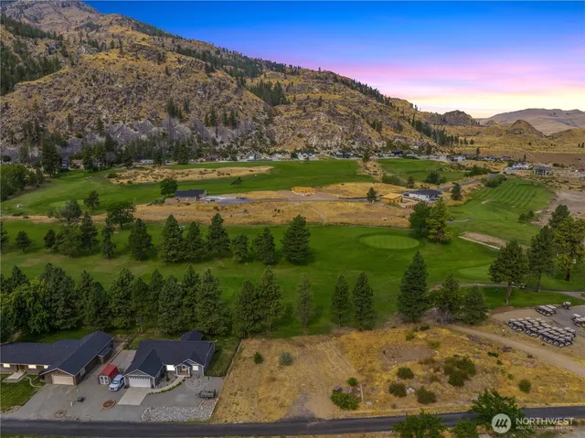 a view of a lake with a mountain in the background