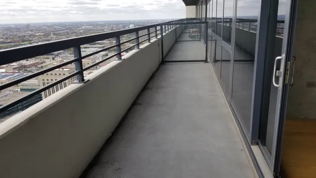 a city view from the balcony