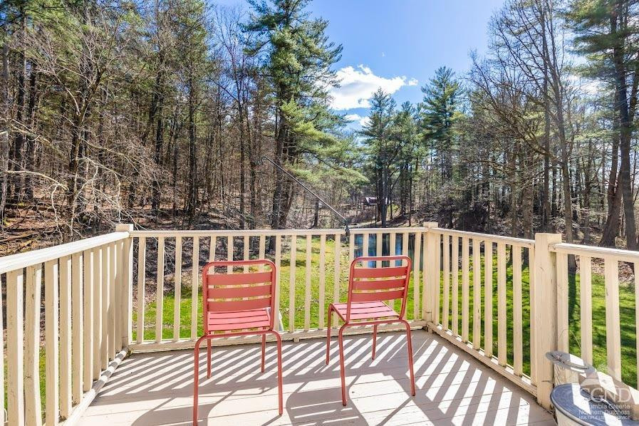 167 Dunbar Road Claverack, NY 12534 - Photo 32 of 37 a view of outdoor space with deck and trees