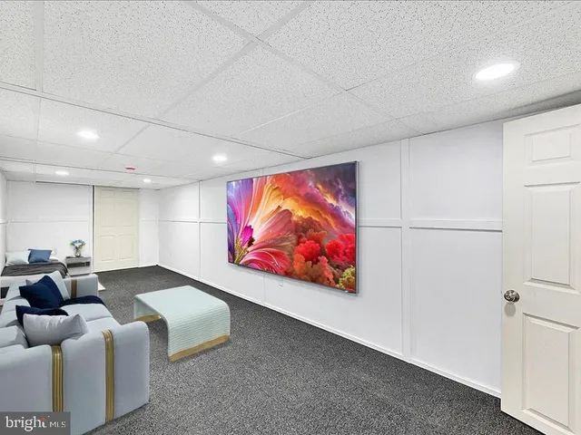 a room with furniture