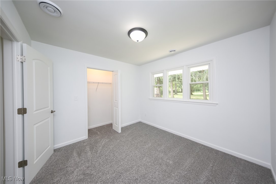6544 Neff Road Valley City, OH 44280 - Photo 15 of 45 Unfurnished bedroom with carpet floors, a spacious closet, and a closet