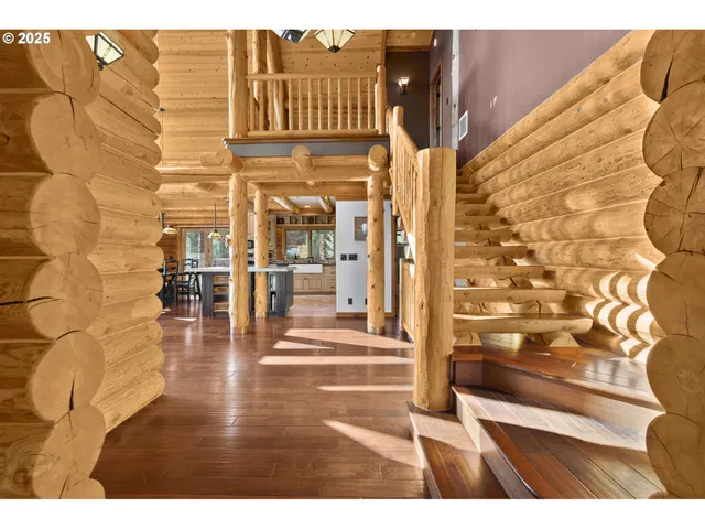 a view of entryway with wooden floor