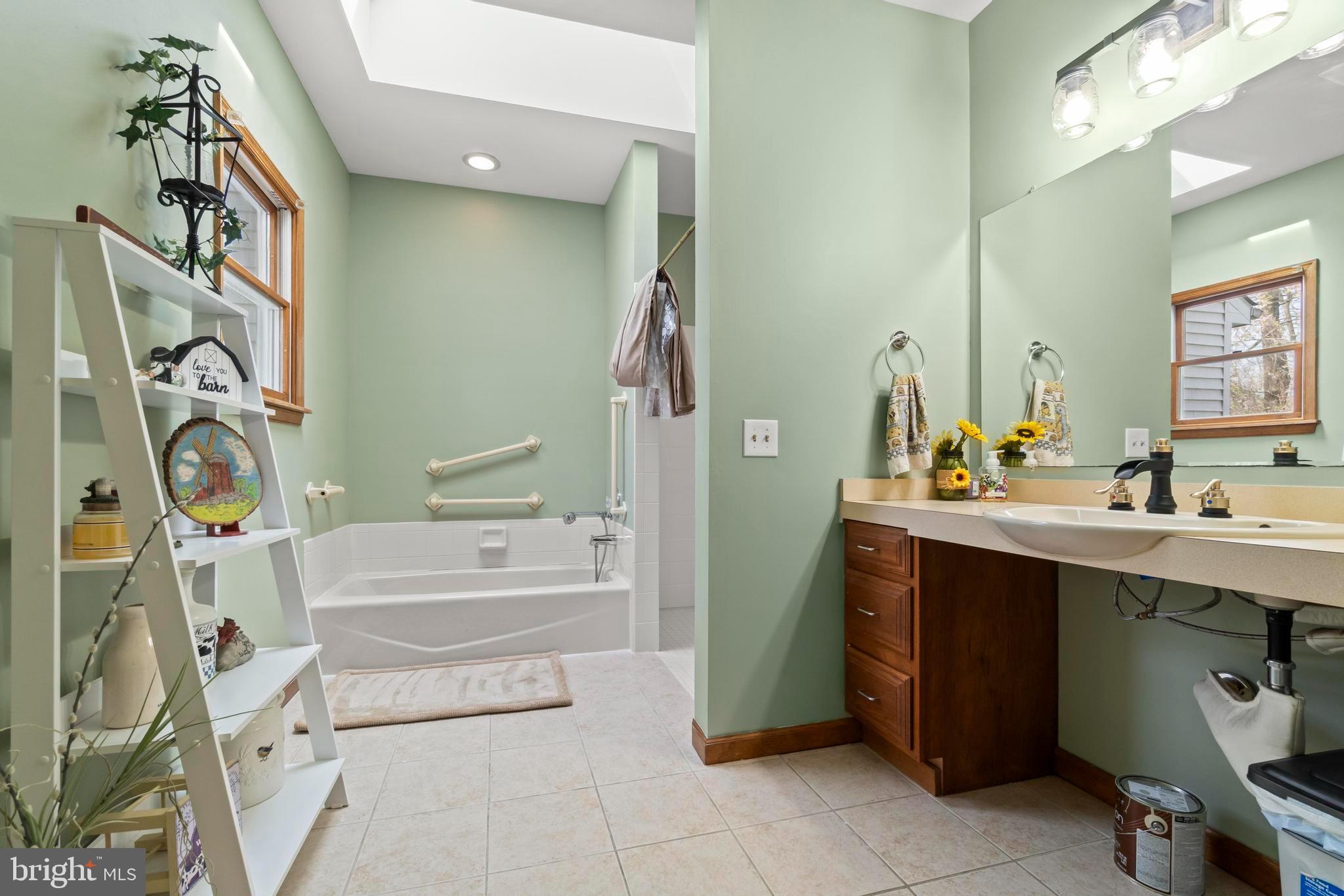 24 Oriental Road Shamong, NJ 08088 - Photo 23 of 67 a bathroom with a sink mirror and a bathtub