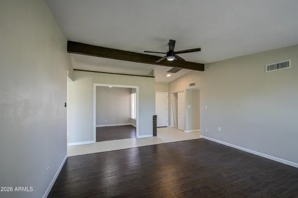 wooden floor in an empty room