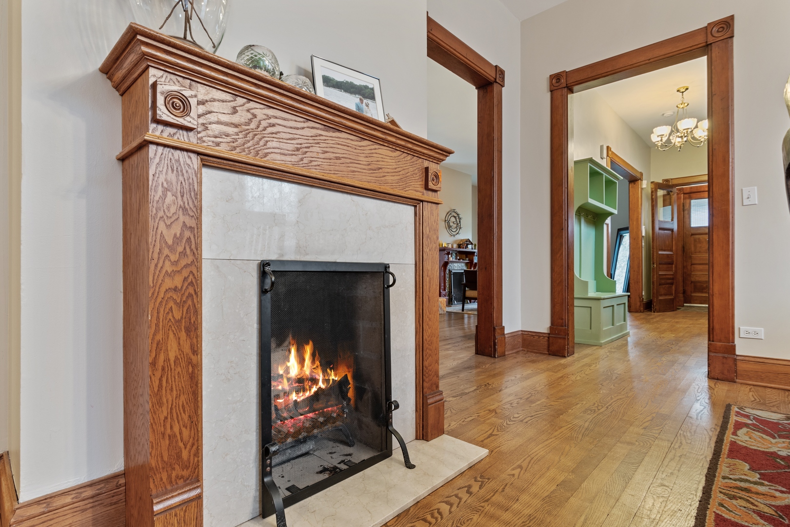 1333 Church Street Evanston, IL 60201 - Photo 13 of 32 a view of an entryway with fireplace