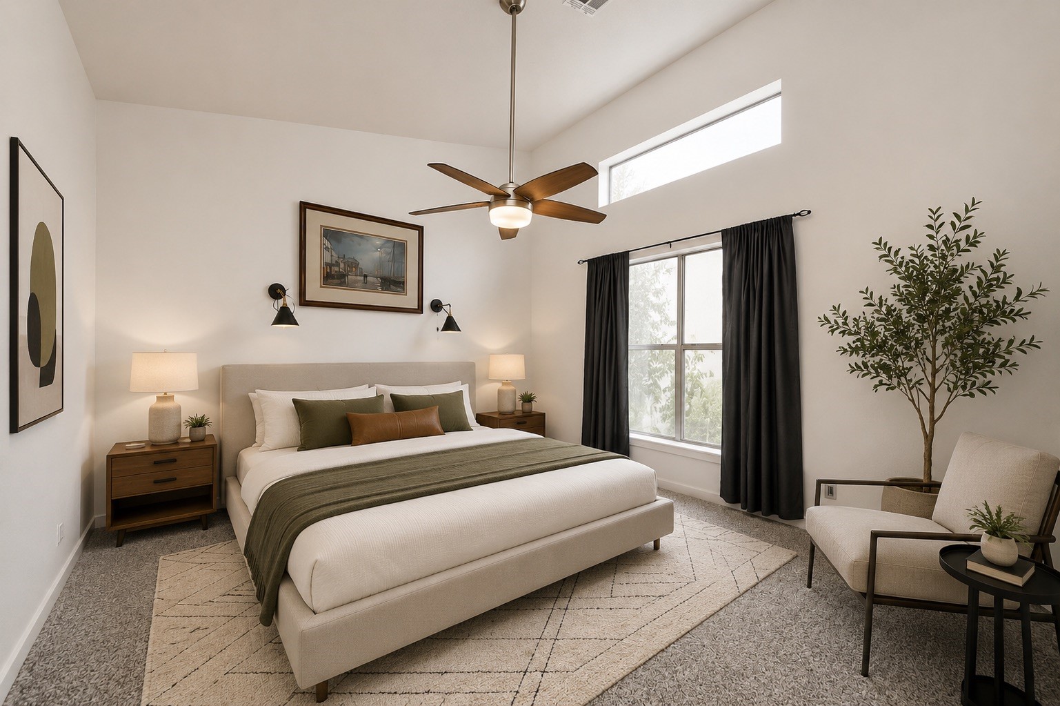 1428 Bailey Street Houston, TX 77019 - Photo 17 of 38 Virtually Staged to showcase the primary bedroom.