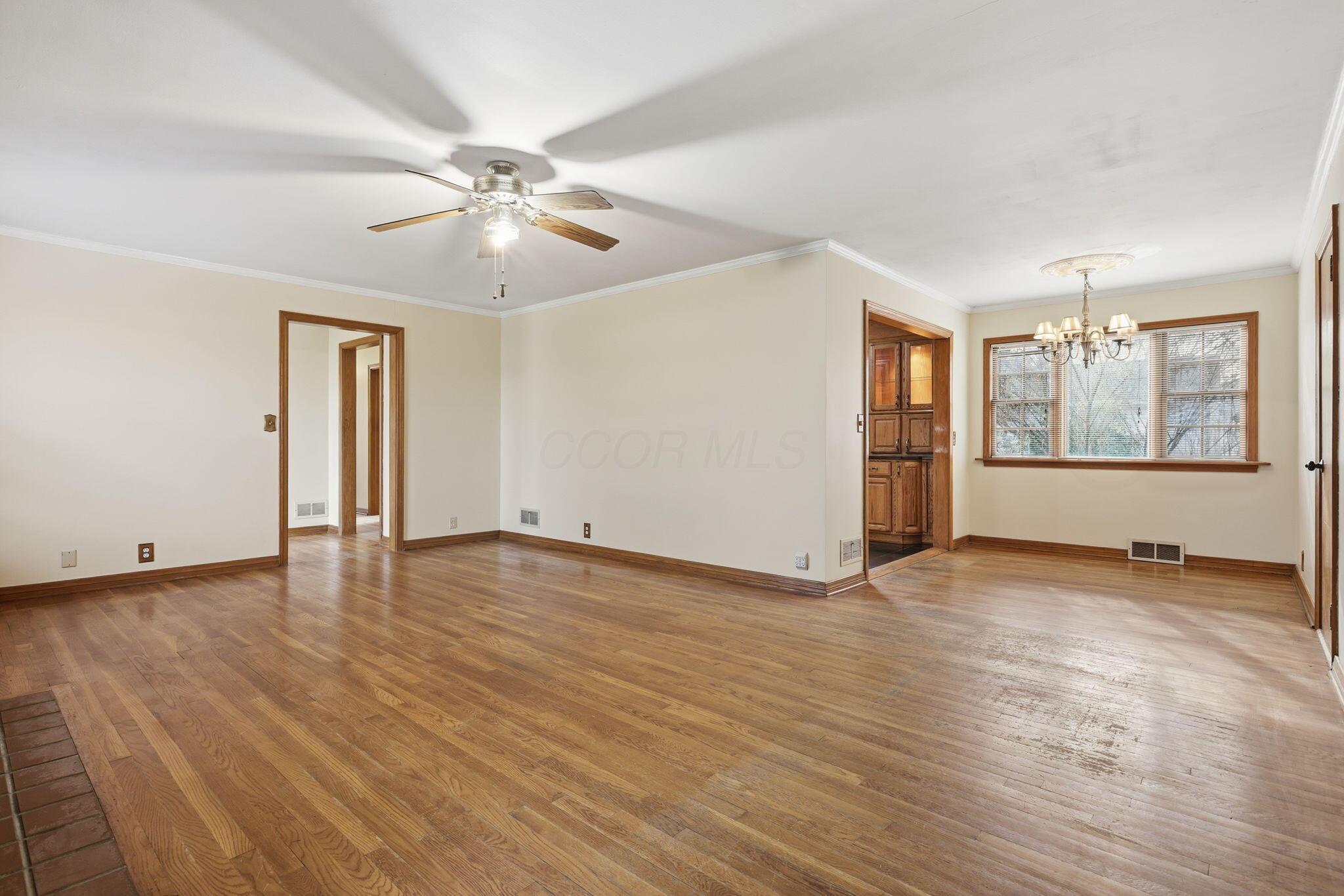 229 Heath Road Heath, OH 43056 - Photo 7 of 35 Living Room with beautiful hardwood floors and dining area