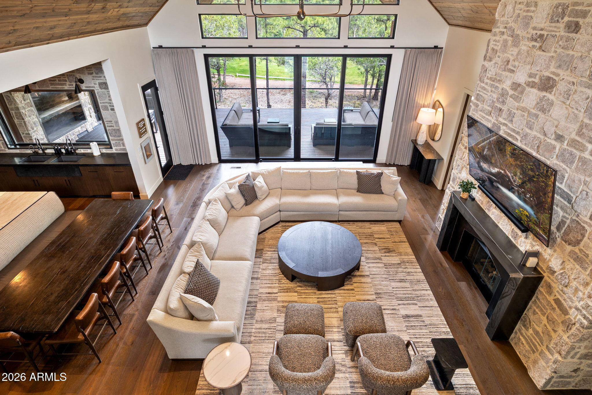 2441 South Monkshood Road Show Low, AZ 85901 - Photo 16 of 90 a living room with furniture and a fireplace