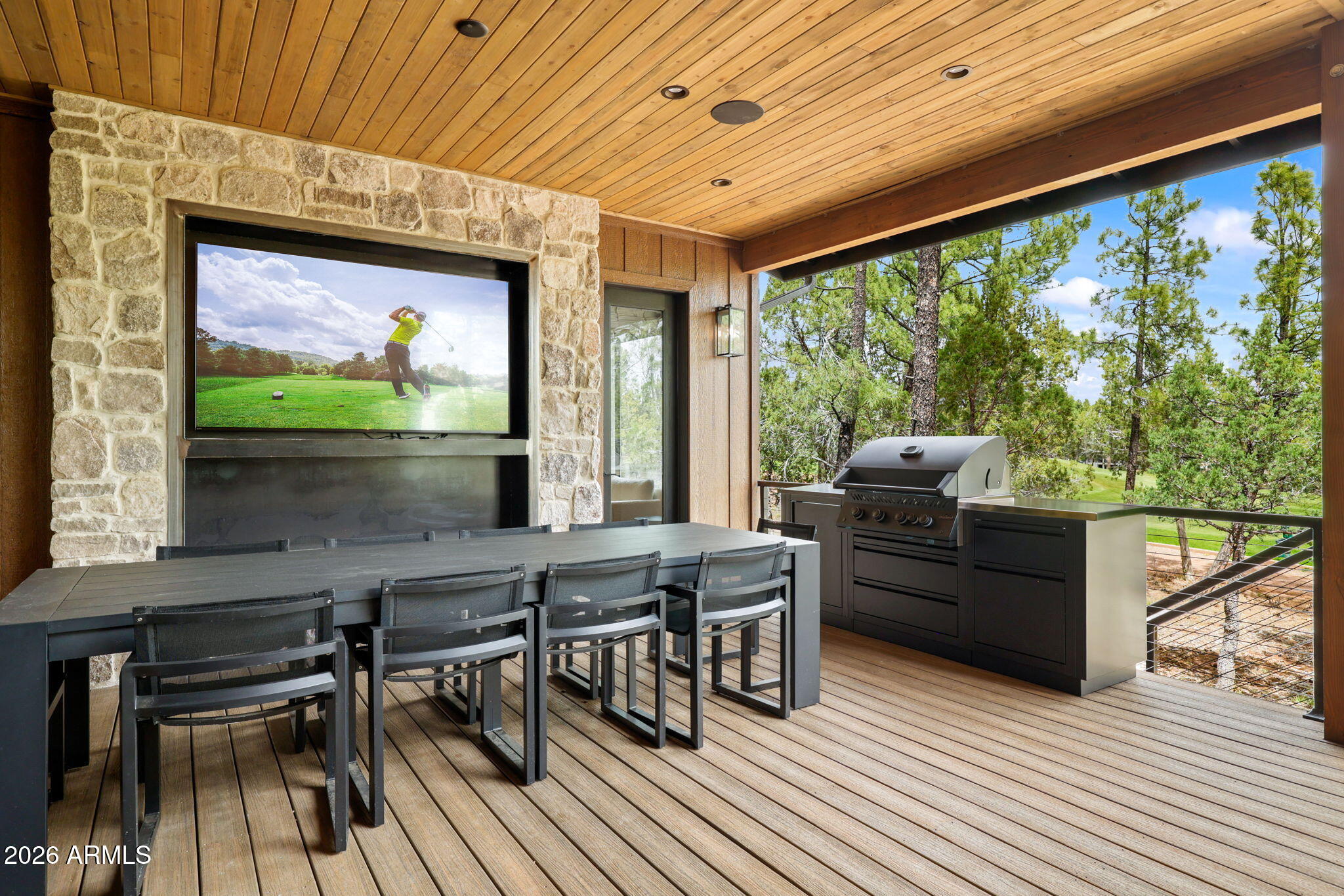 2441 South Monkshood Road Show Low, AZ 85901 - Photo 72 of 90 a living room with furniture and a flat screen tv