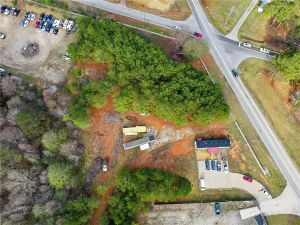 a bird view of a house