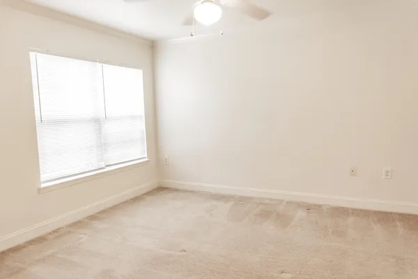 an empty room with a window