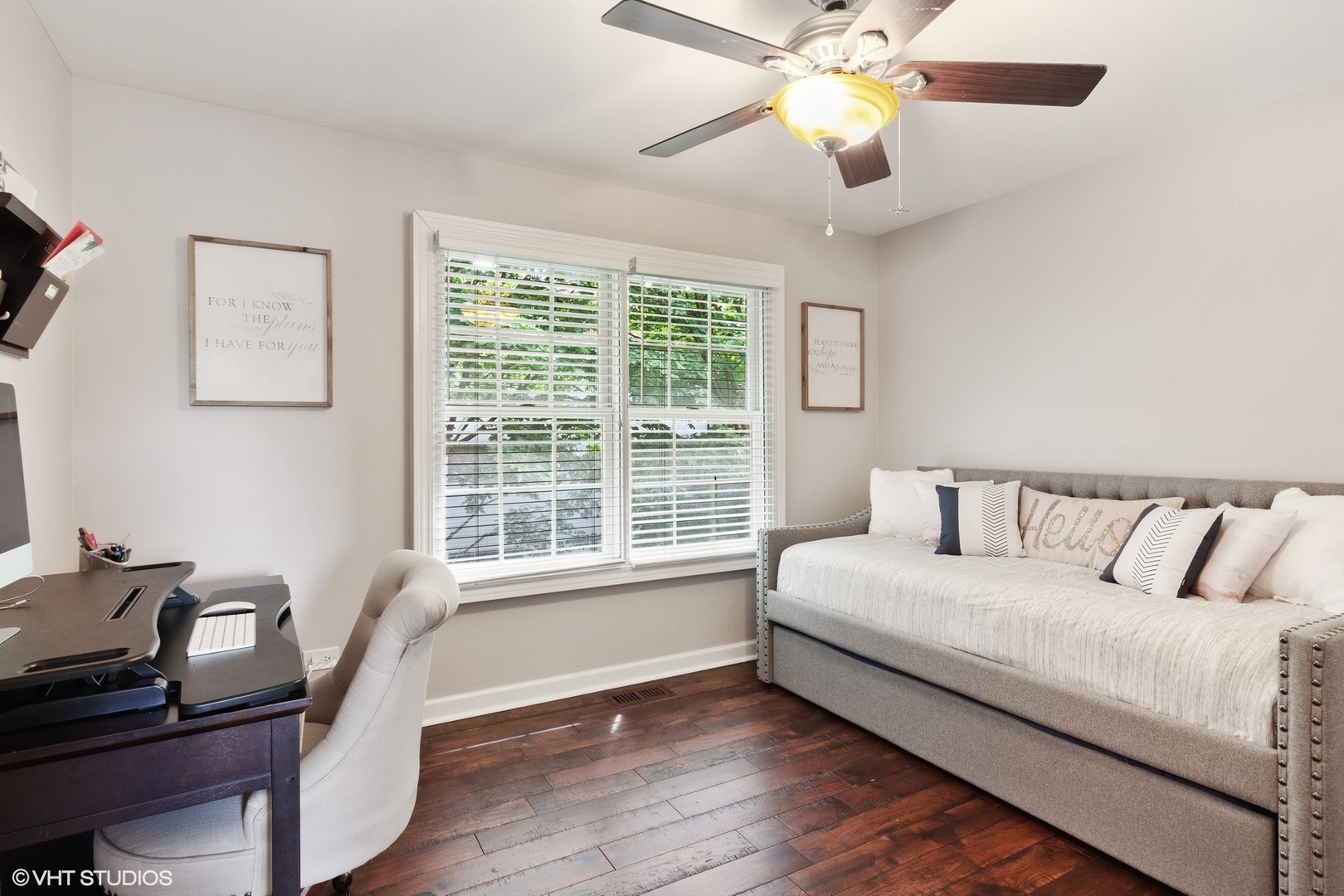 972 West Irving Park Road, Unit 3 Bensenville, IL 60106 - Photo 13 of 19 a bedroom with a bed and a chandelier