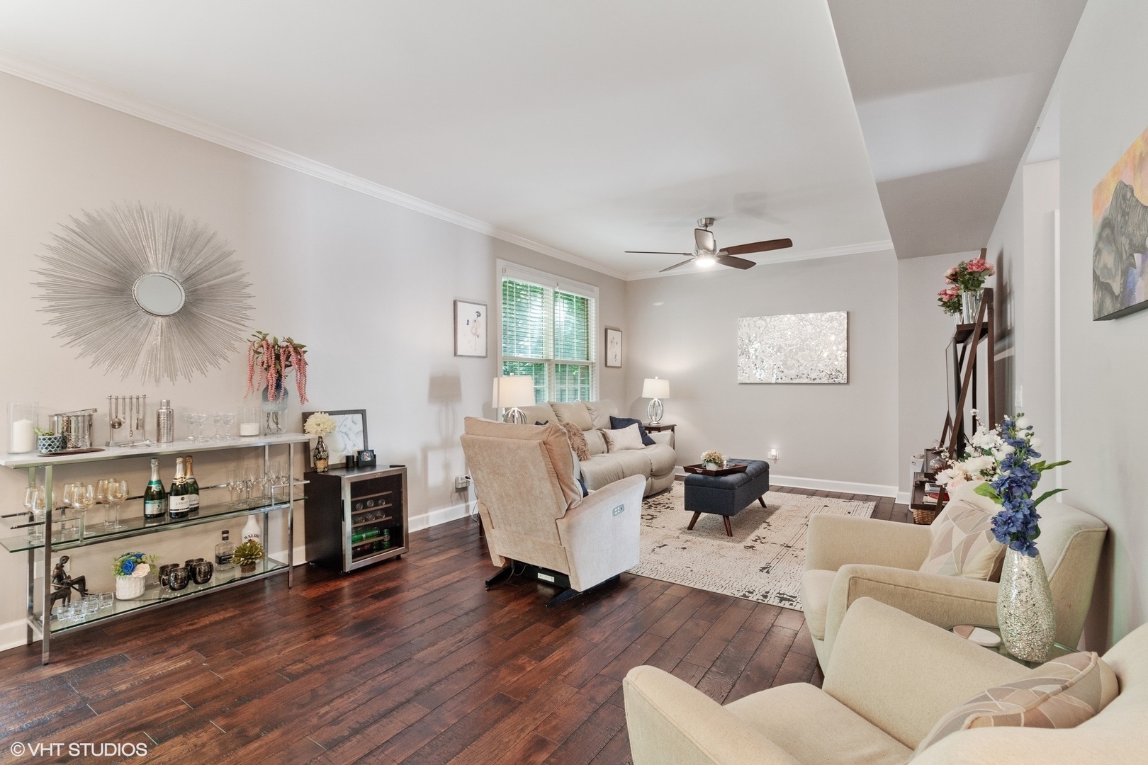 972 West Irving Park Road, Unit 3 Bensenville, IL 60106 - Photo 4 of 19 a living room with fireplace furniture and a wooden floor
