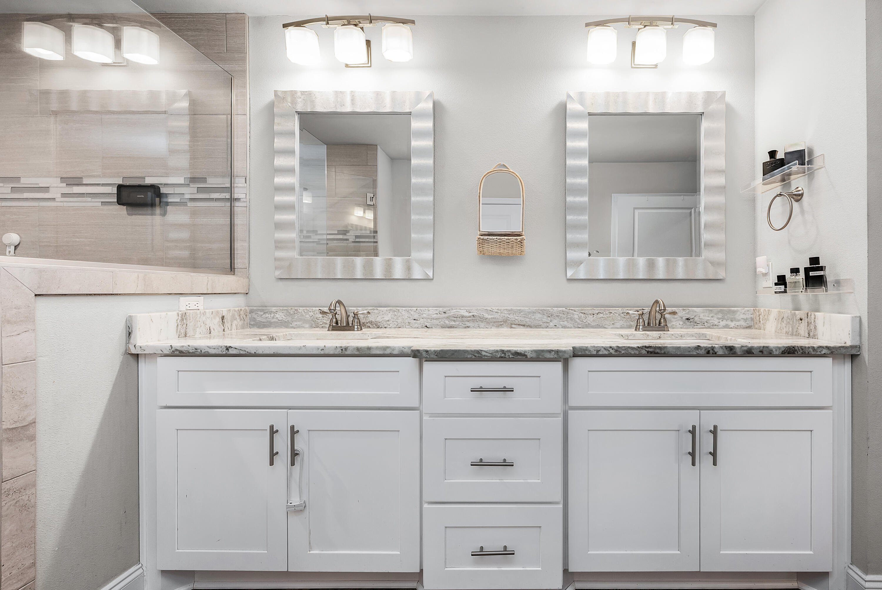 820 Hilltop Road Mary Esther, FL 32569 - Photo 36 of 47 a bathroom with white cabinets and sink