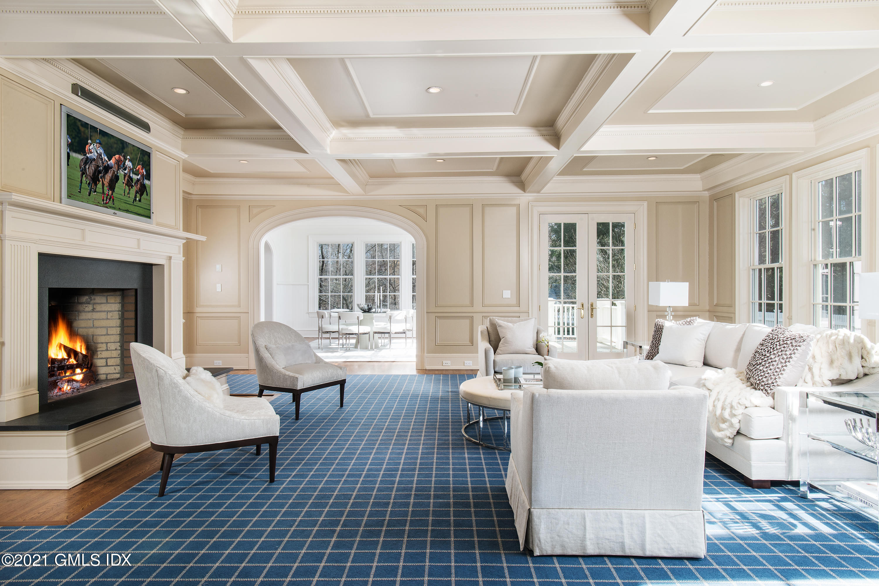 65 Clapboard Ridge Road Greenwich, CT 06830 - Photo 18 of 36 a living room with furniture and a fireplace