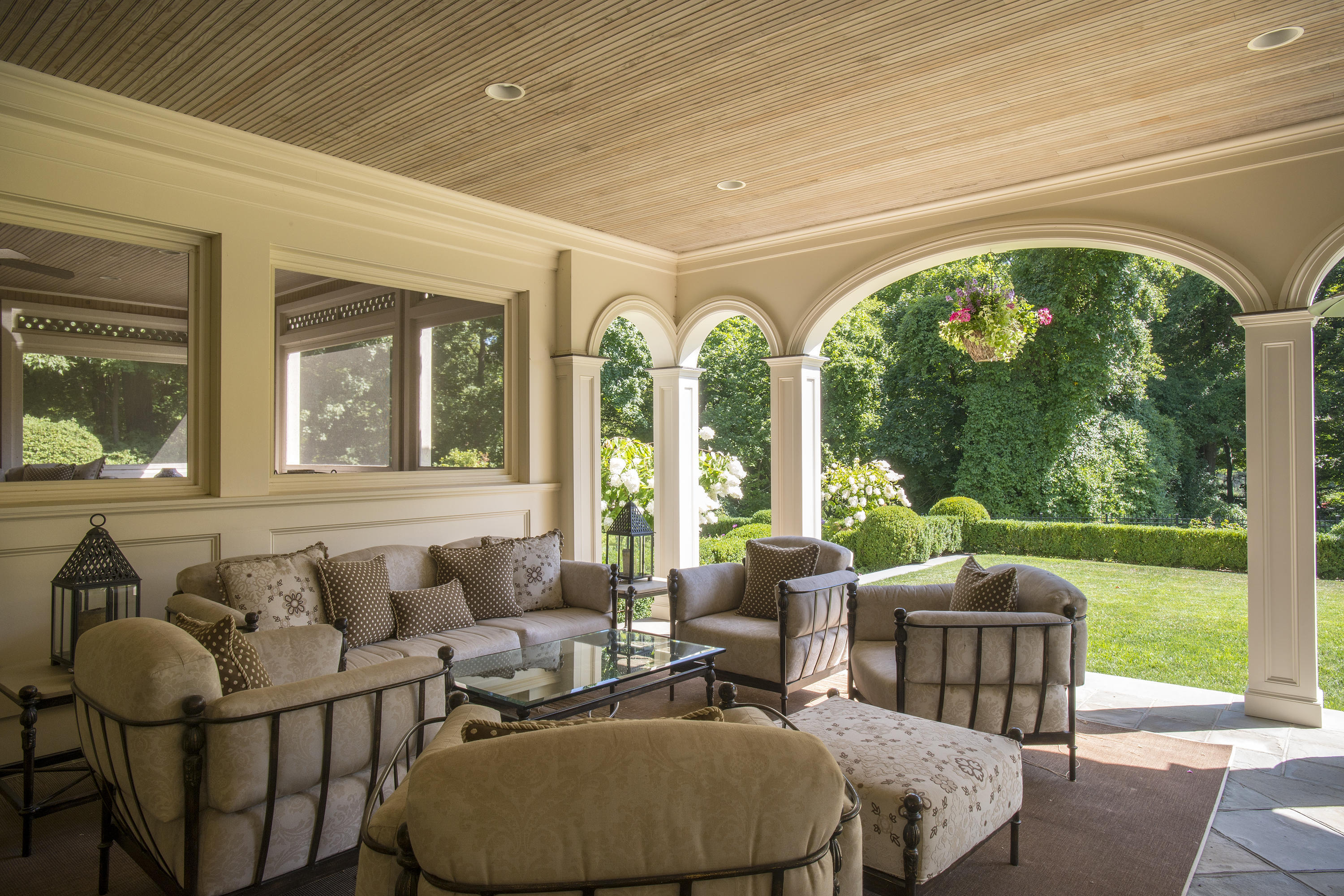 65 Clapboard Ridge Road Greenwich, CT 06830 - Photo 7 of 36 a balcony with furniture and garden view