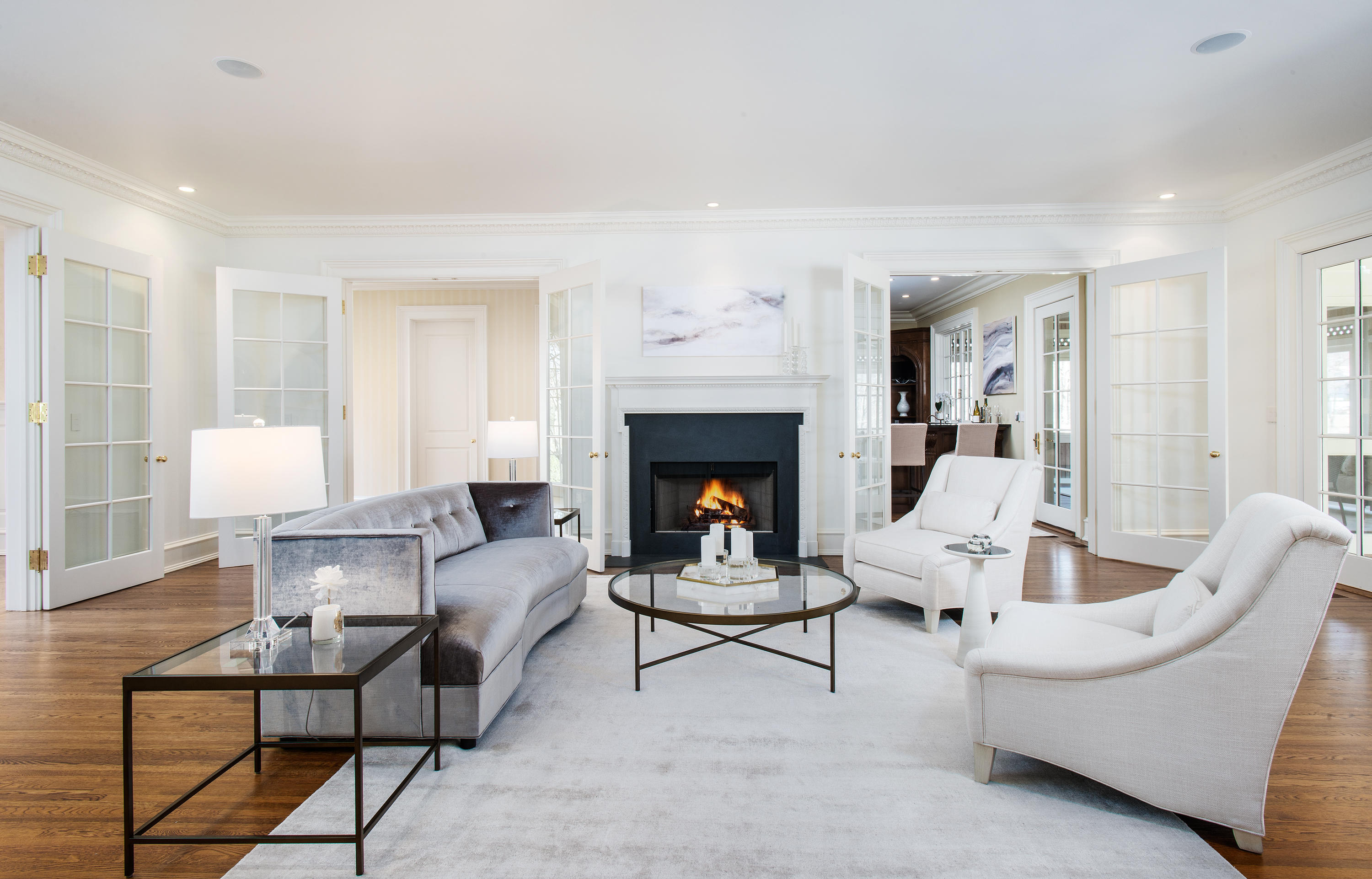 65 Clapboard Ridge Road Greenwich, CT 06830 - Photo 8 of 36 a living room with furniture and a fireplace