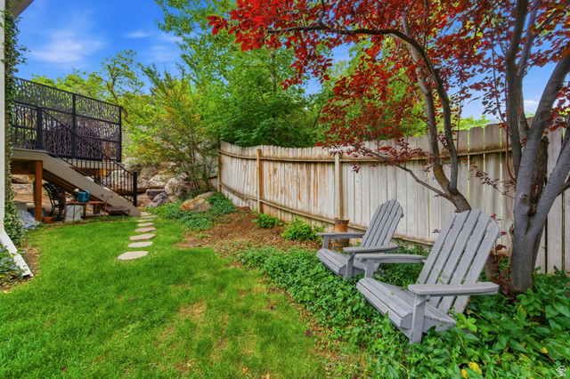 3674 Oak Rim Way Salt Lake City, UT 84109 - Photo 39 of 47 Manicured lawn with stepping stone pathway