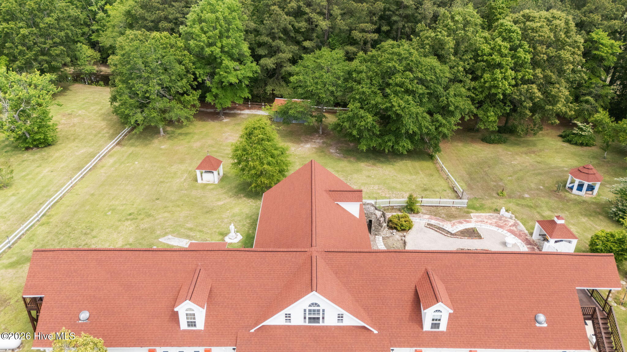 362 Lee's Chapel Road Pollocksville, NC 28573 - Photo 70 of 81 Arial Overhead into Backyard