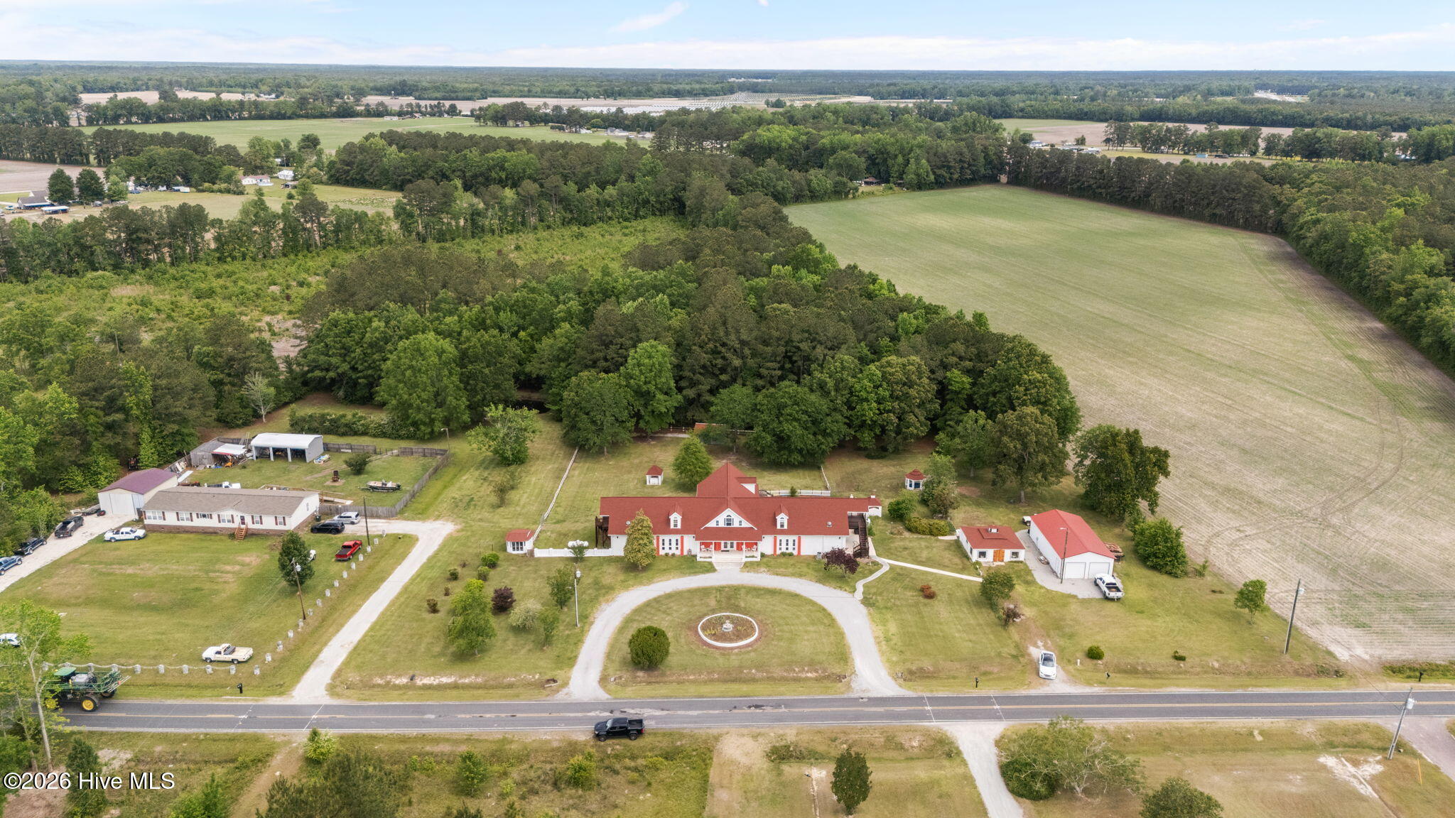 362 Lee's Chapel Road Pollocksville, NC 28573 - Photo 76 of 81 High Arial View from the South