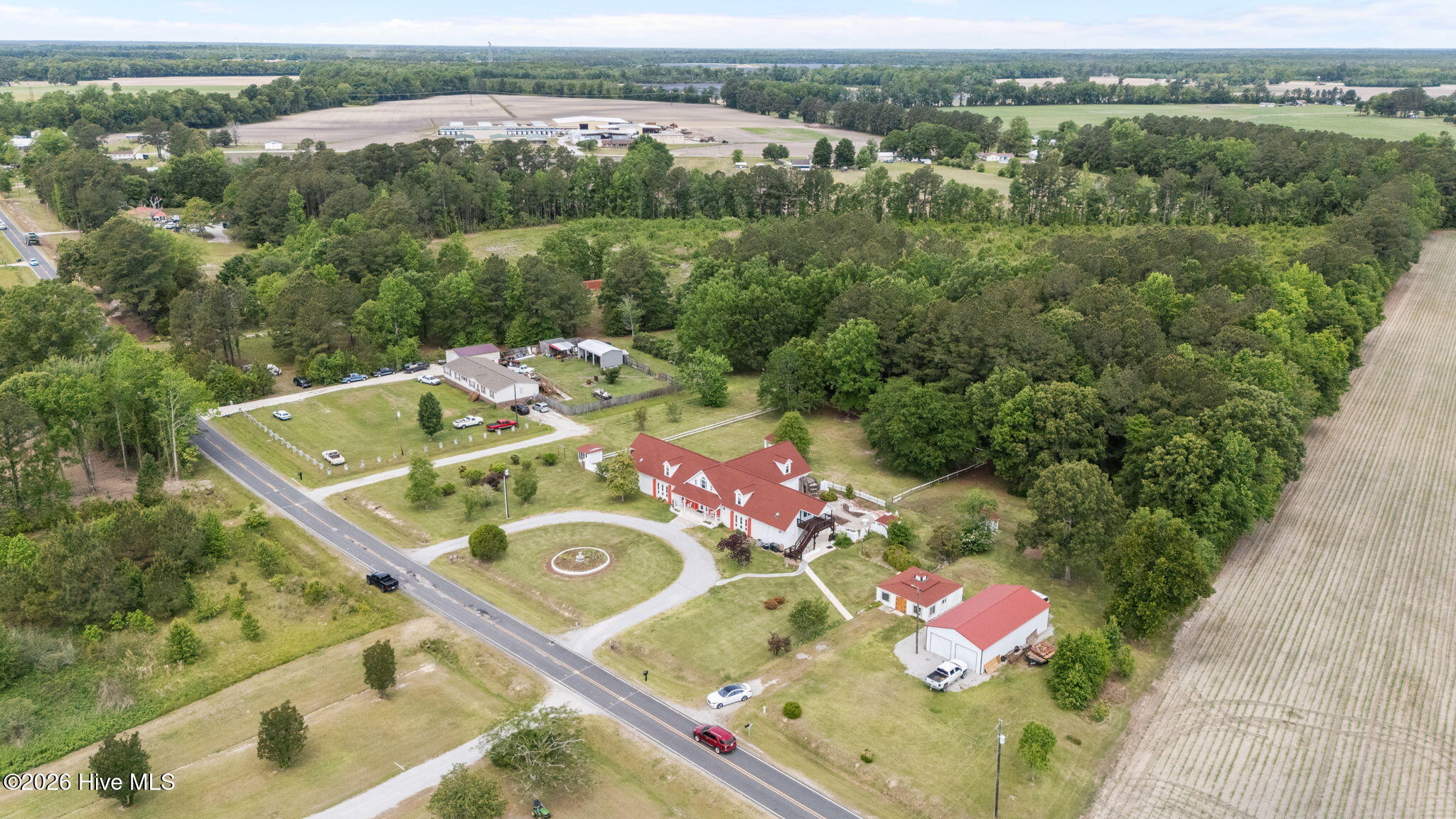 362 Lee's Chapel Road Pollocksville, NC 28573 - Photo 78 of 81 High Arial View from the South West