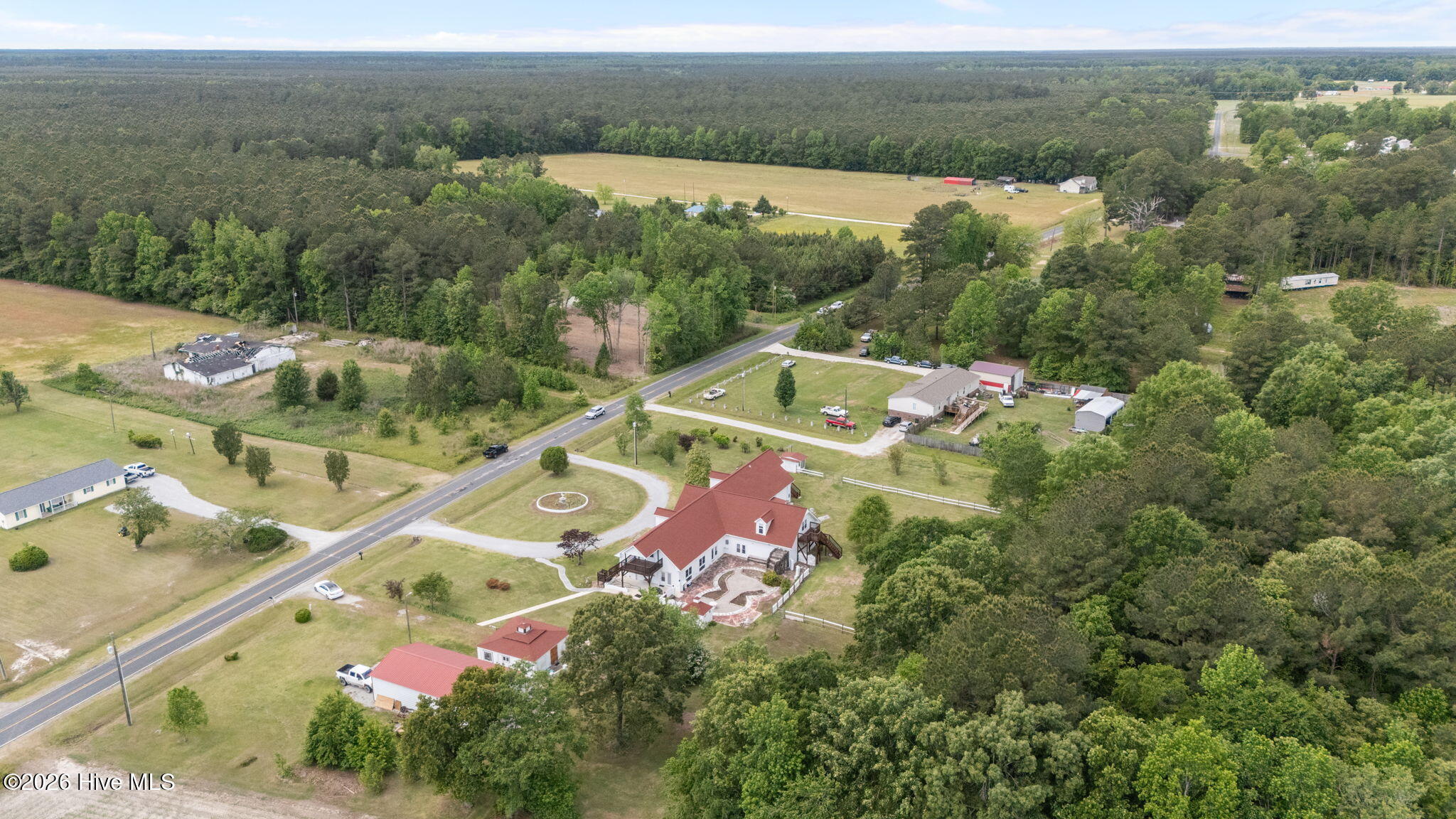 362 Lee's Chapel Road Pollocksville, NC 28573 - Photo 79 of 81 High Arial View from the South West