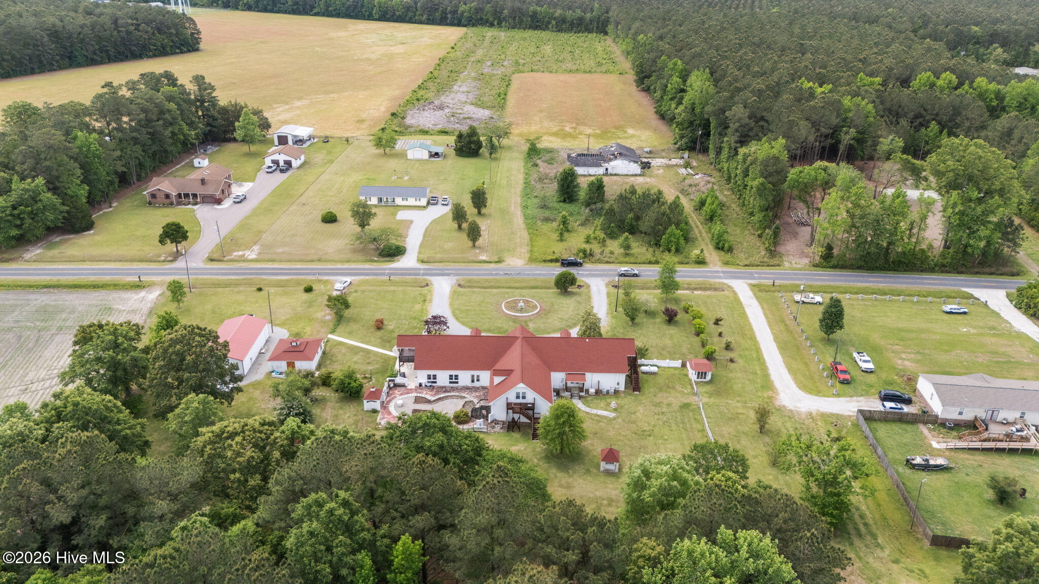 362 Lee's Chapel Road Pollocksville, NC 28573 - Photo 80 of 81 High Arial View from the South