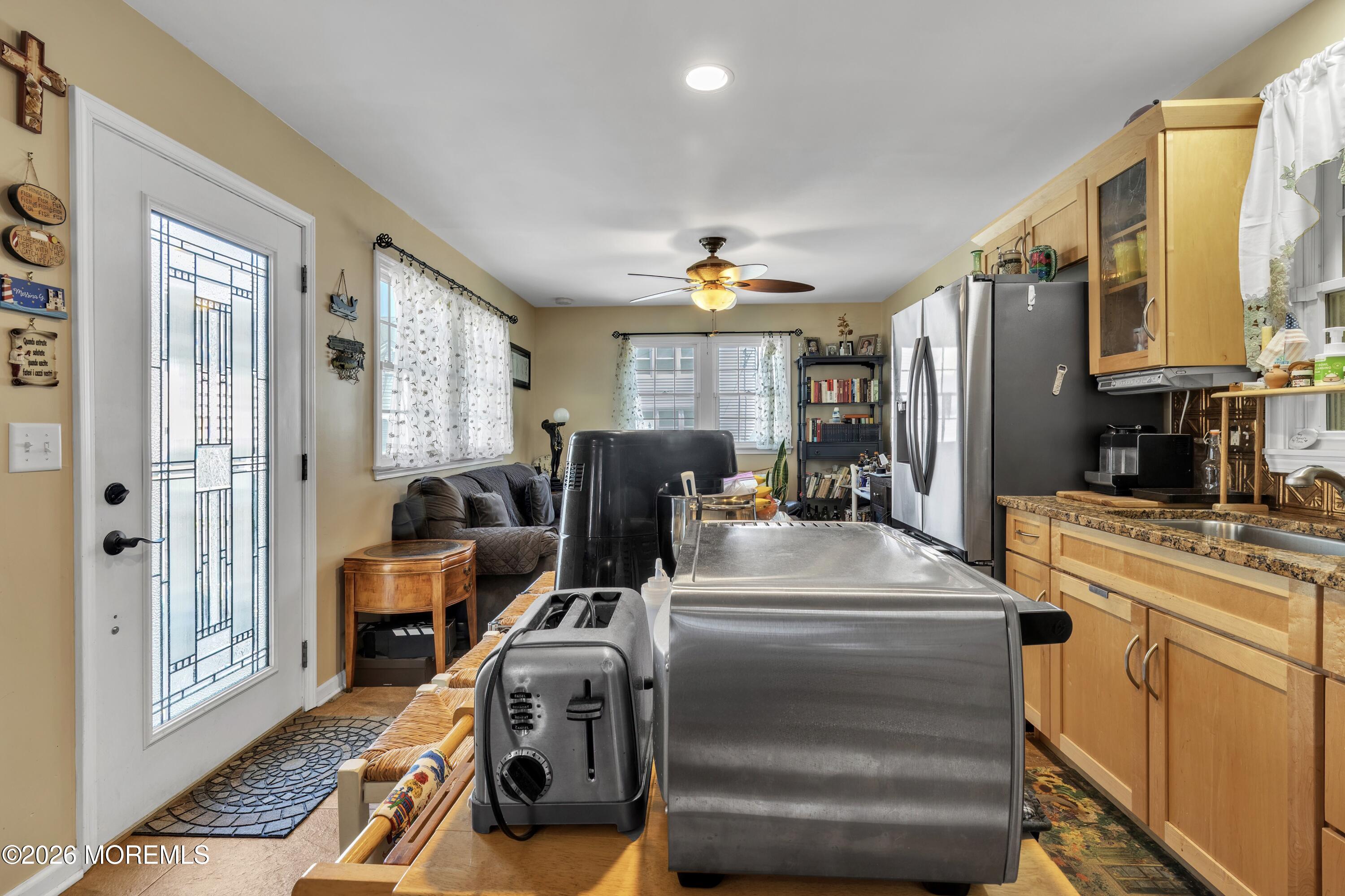 46 West Rutherford Lane Lavallette, NJ 08735 - Photo 7 of 58 Kitchen to Living rm