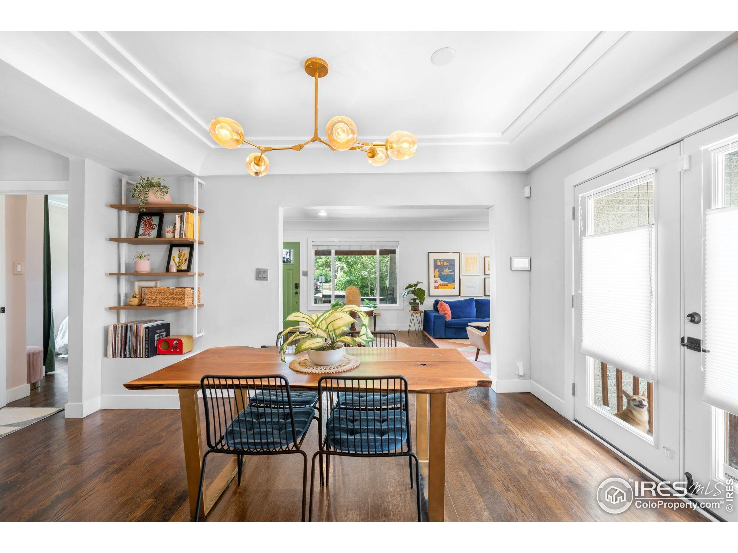 3359 Steele Street Denver, CO 80205 - Photo 10 of 48 a view of a dining room with furniture and wooden floor