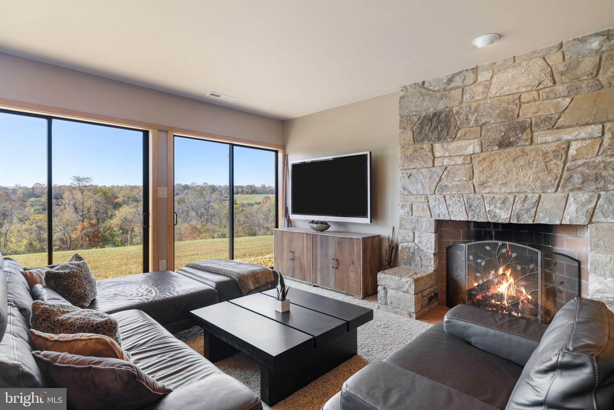 72 Jordans Road Amissville, VA 20106 - Photo 22 of 50 Lower Level beautiful views & Rumford Fireplace