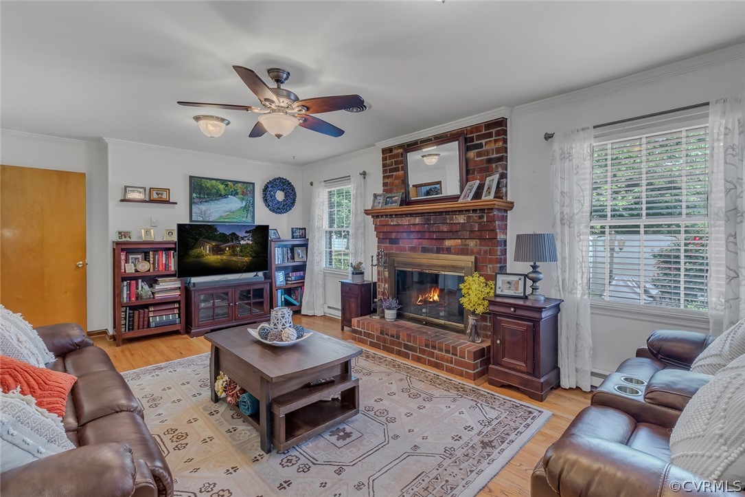 31 Bunker Hill Road Farnham, VA 22460 - Photo 13 of 47 a living room with furniture and a fireplace