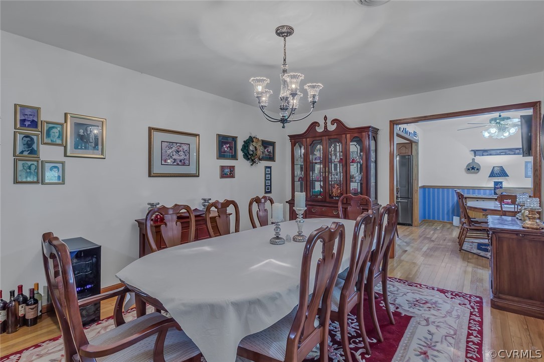 31 Bunker Hill Road Farnham, VA 22460 - Photo 9 of 47 a view of a dining room with furniture and chandelier